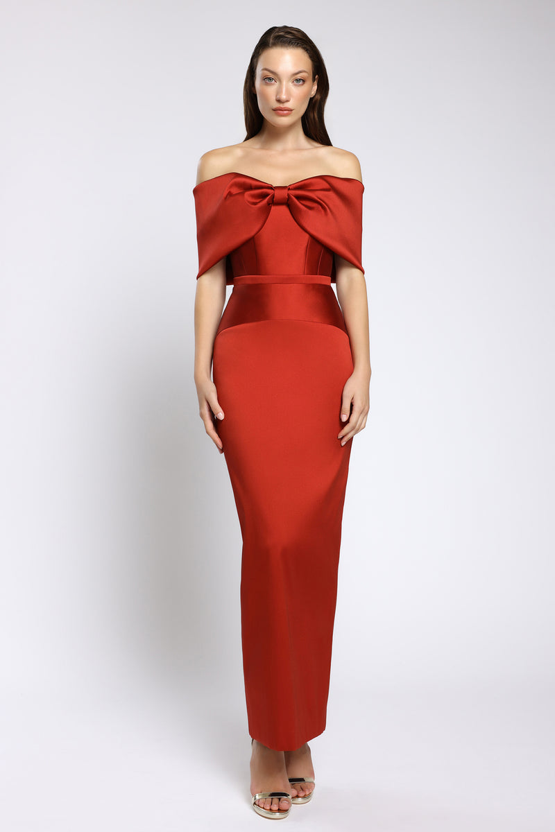 Rochie de cocktail din tafta elastica Syra CA176