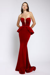 Rochie de seara, tip sirena, din catifea Ariadna CA158