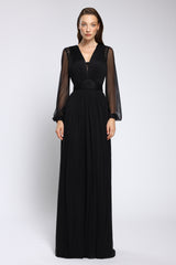 Rochie din tulle de matase natural și dantela lucrata manual Soraya CA173