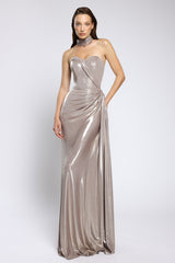 Rochie de seara lunga cu corset si maneci lungi Angelina CA168