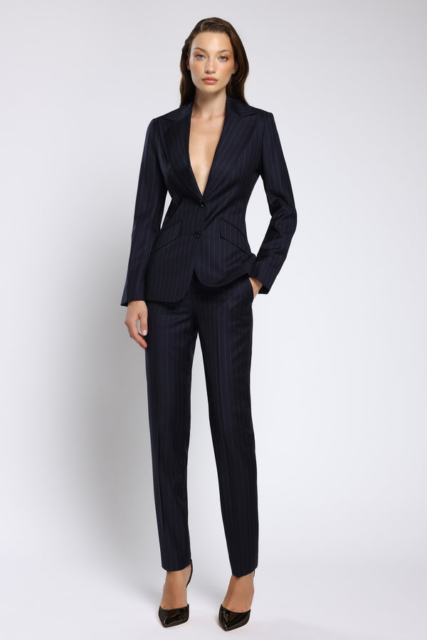 Pantaloni conici din lana premium Alexia C156