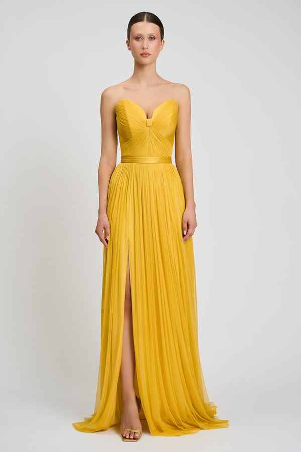 Rochie de seara lunga din tul de matase Pandora CA72