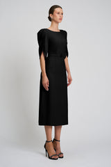 Rochie de cocktail cu maneci scurte, confectionata din stretch-crepe Consuelo CA133