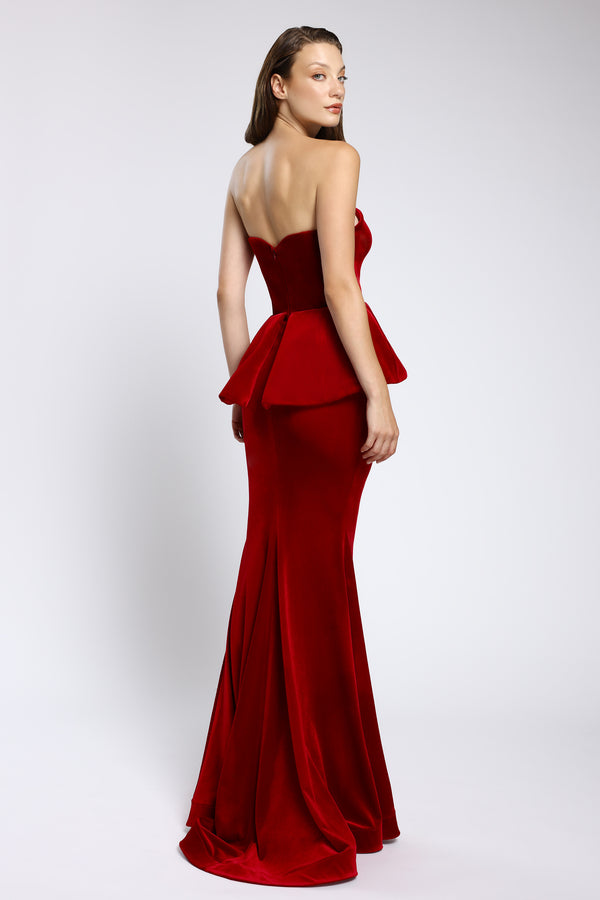 Rochie de seara, tip sirena, din catifea Ariadna CA158