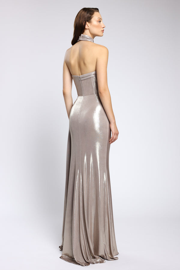 Rochie de seara lunga cu corset si maneci lungi Angelina CA168