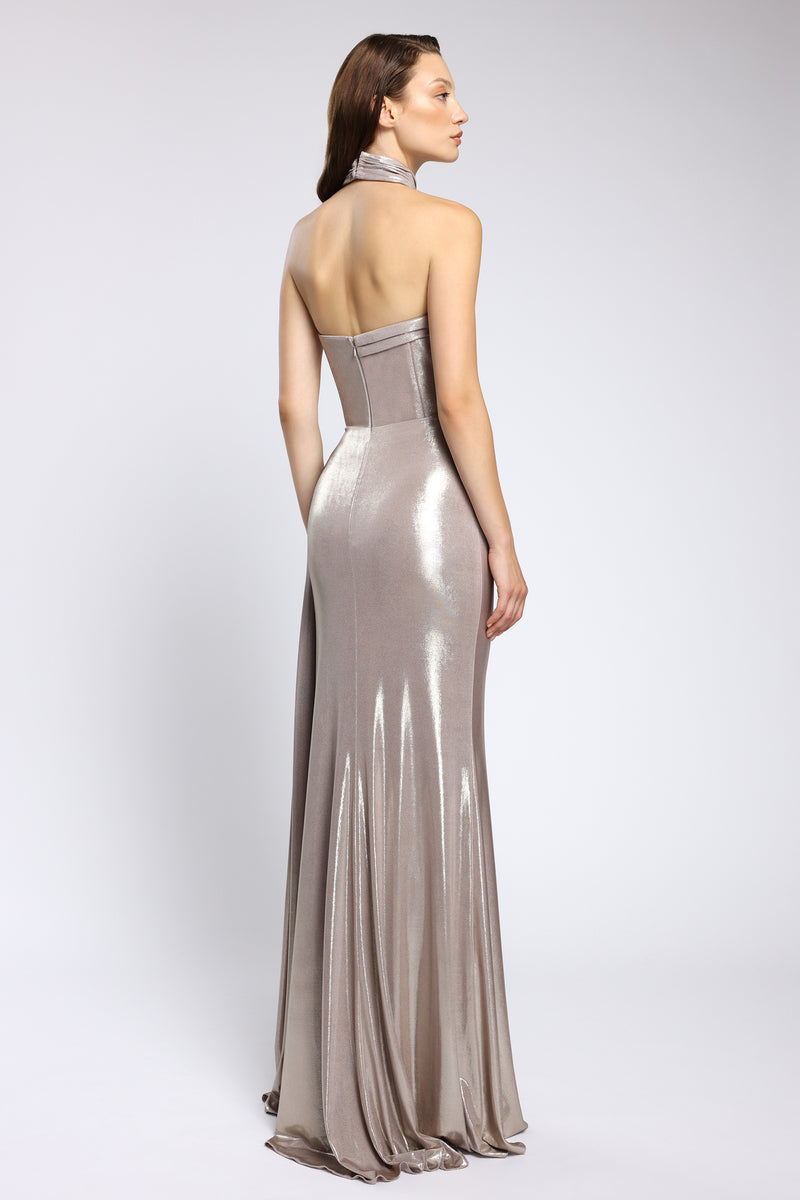 Rochie de seara lunga cu corset si maneci lungi Angelina CA168