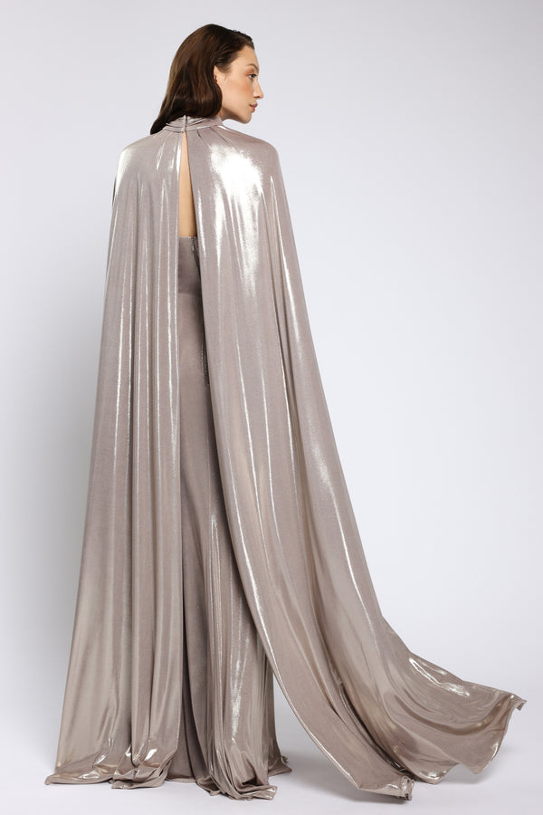 Capa din lycra metalic, cu design fluid si efect spectaculos Noa CA174