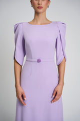 Rochie de cocktail cu maneci scurte, confectionata din stretch-crepe Consuelo CA133