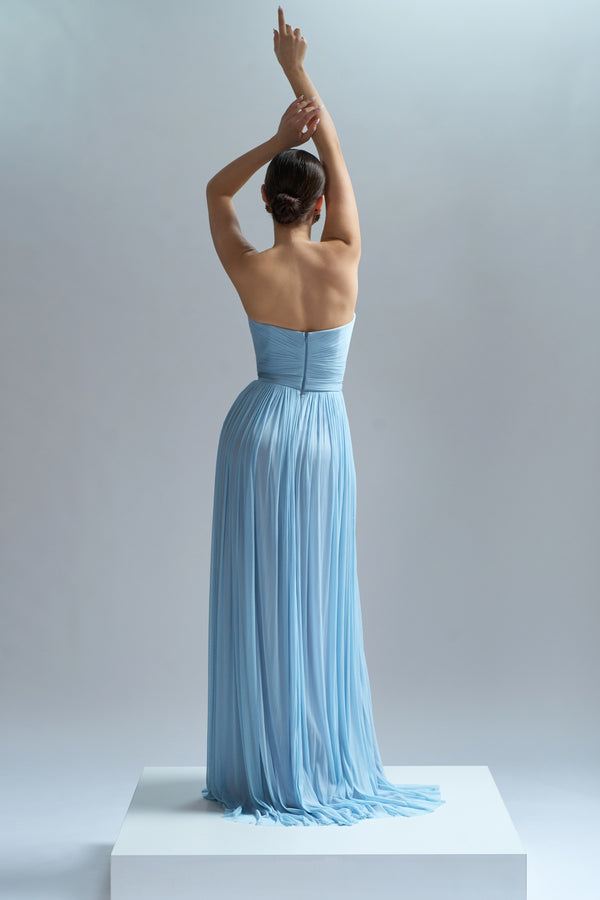 Rochie de seara lunga din tul de matase Pandora CA72