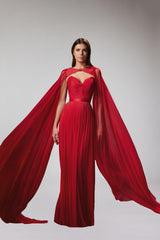 Rochie de seara lunga din tul de matase Pandora CA72