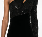 Rochie de seara lunga din paiete si catifea Zephyra CA46