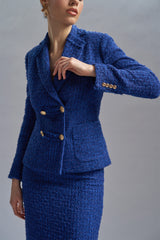 Sacou uni din tweed cu franjuri – Tweed Carnet Italia C128