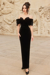 Rochie de cocktail confectionata din catifea Lucia CA118