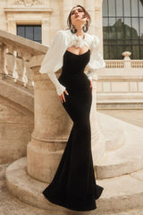 Rochie de seara lunga tip sirena confectionata din catifea Alejandra CA121