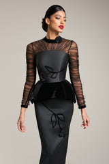 Rochie de cocktail confectionata din tafta elastica origine italiana Isadora CA143