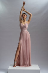 Rochie de seara lunga din tul de matase Pandora CA72