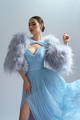 Rochie de seara lunga din tul de matase Pandora CA72