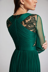 Rochie din tulle de matase natural și dantela lucrata manual Soraya CA173