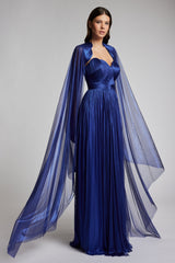 Rochie de seara lunga din tul de matase peliculizat Elara CA182