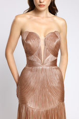 Rochie couture din tul de matase peliculizat Zendaya CA161