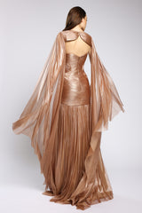 Rochie couture din tul de matase peliculizat Zendaya CA161