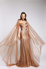 Rochie couture din tul de matase peliculizat Zendaya CA161