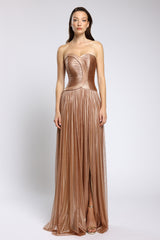 Rochie lunga din tul de matase peliculizat Aurora CA145