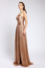 Rochie lunga din tul de matase peliculizat Aurora CA145