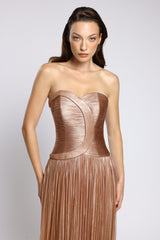 Rochie lunga din tul de matase peliculizat Aurora CA145