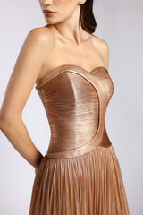 Rochie lunga din tul de matase peliculizat Aurora CA145