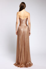 Rochie lunga din tul de matase peliculizat Aurora CA145