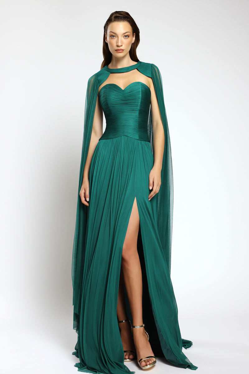 Rochie de seara lunga din tul de matase Nova CA146