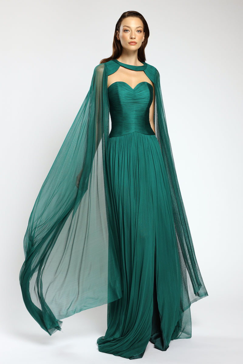 Rochie de seara lunga din tul de matase Nova CA146