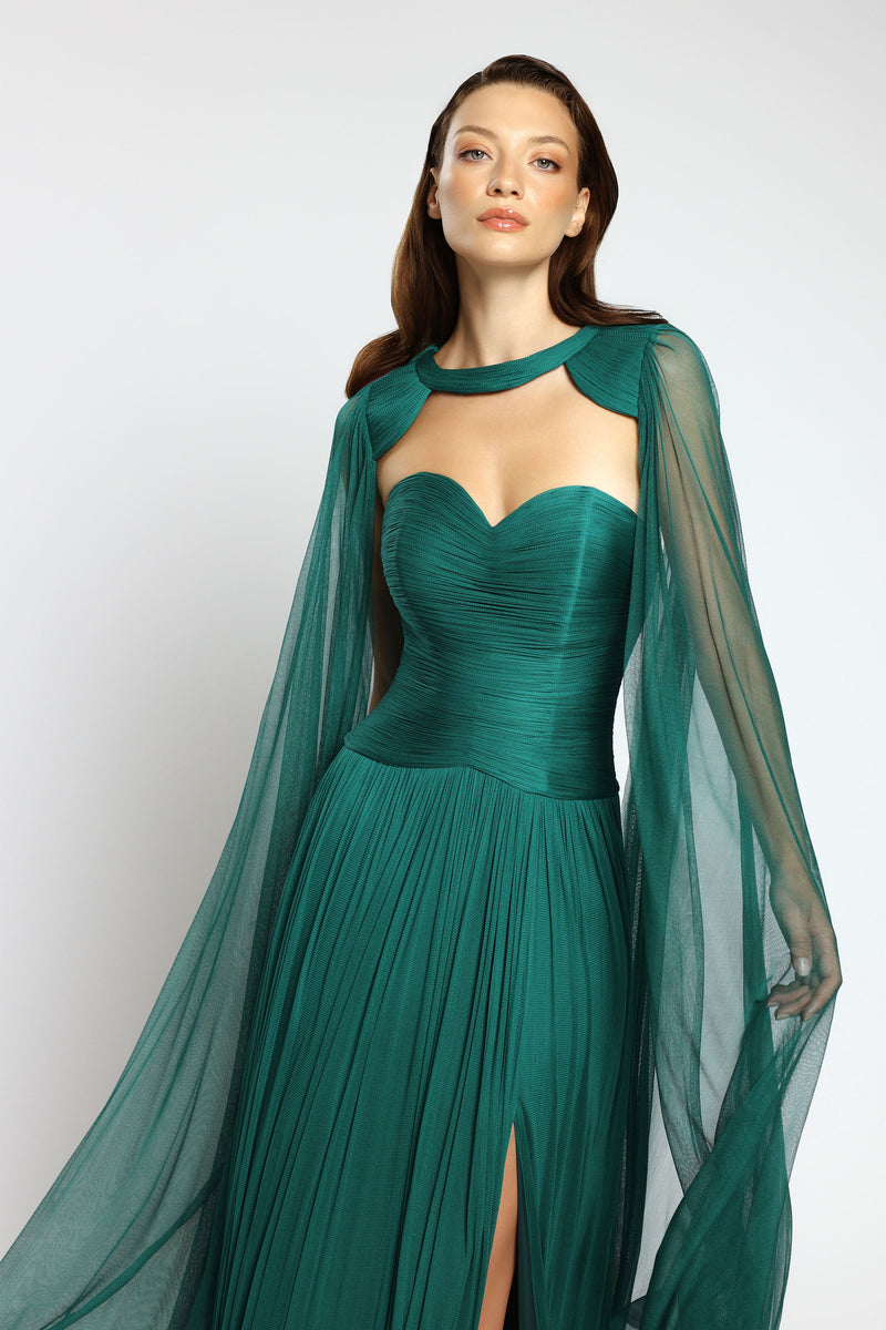 Rochie de seara lunga din tul de matase Nova CA146