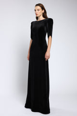 Rochie de seară din tafta și catifea cu cordon brodat Lilith CA162