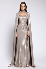 Rochie de seara lunga cu corset si maneci lungi Angelina CA168