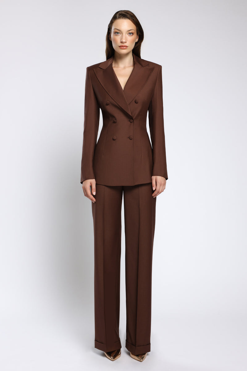 Pantaloni din lana premium cu croi evazat Amelia C149