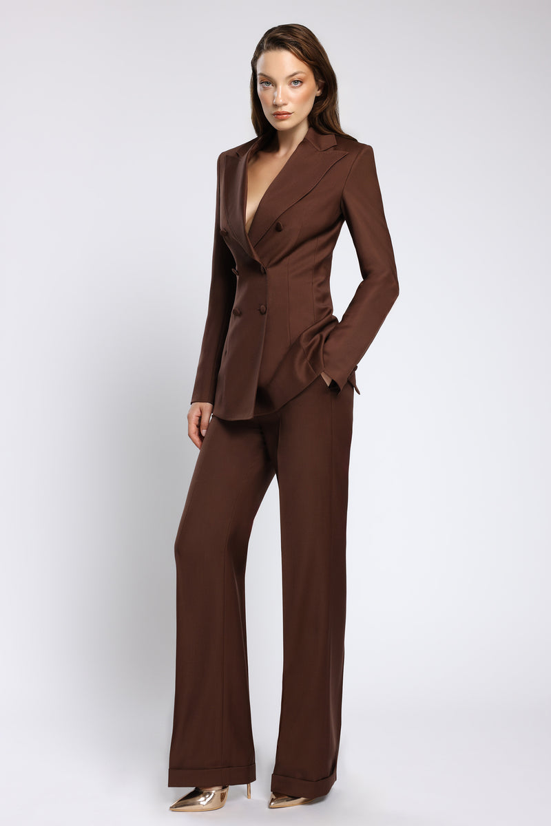 Pantaloni din lana premium cu croi evazat Amelia C149