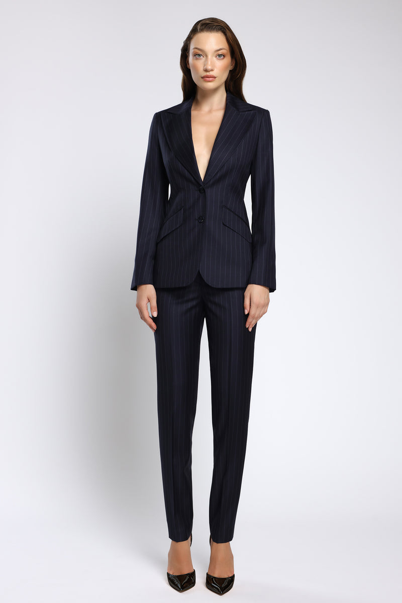 Pantaloni conici din lana premium Alexia C156