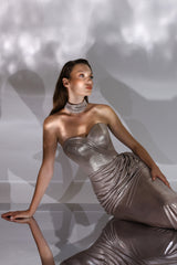 Rochie de seara lunga cu corset si maneci lungi Angelina CA168