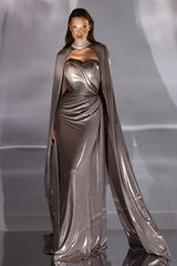 Rochie de seara lunga cu corset si maneci lungi Angelina CA168