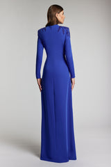 Rochie de seara cu aplicatii brodate manual si croiala cambrata Rodeo CA195