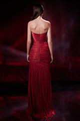 Rochie lunga spectaculoasa din chiffon de matase metalizat Icon CA198