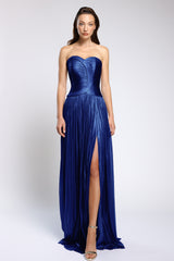 Rochie lunga din tul de matase peliculizat Aurora CA145