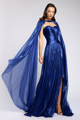 Rochie lunga din tul de matase peliculizat Aurora CA145