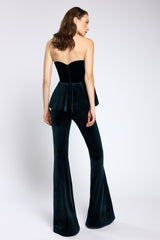 Pantaloni evazați din catifea Midnight Edge CA154