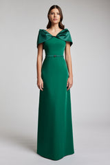 Rochie lunga eleganta cu centura in talie Pacific CA201