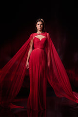 Rochie de seara lunga din tul de matase Pandora CA72