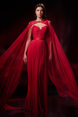 Rochie de seara lunga din tul de matase Pandora CA72