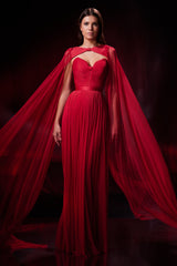 Rochie de seara lunga din tul de matase Pandora CA72